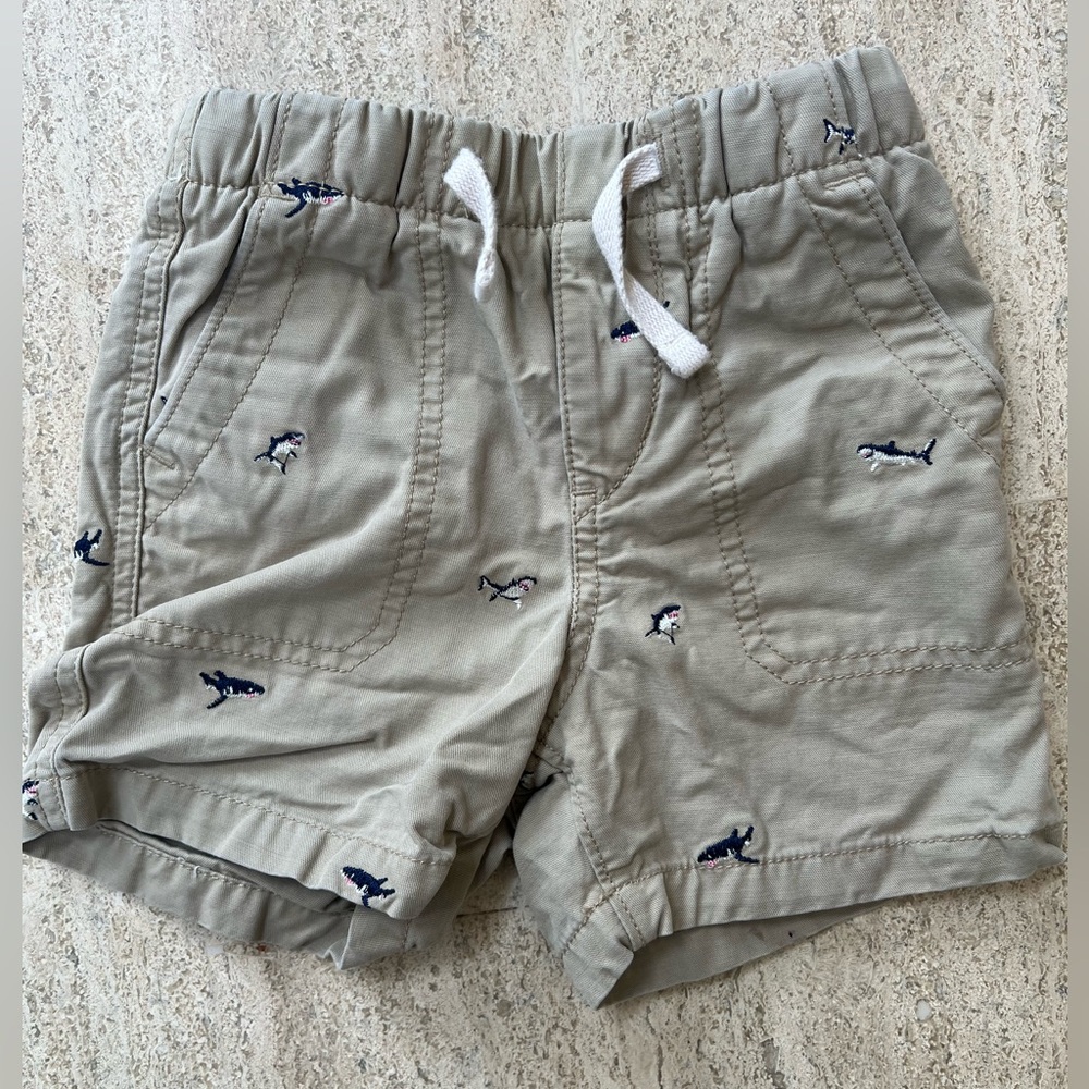 Baby GAP Kids Beige Shark Pattern Shorts